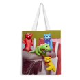 thumbnail image 1 of Gang Beast Bolso de tela con estampado de lienzo para mujer, bolsa de compras reutilizable y estética, con cremallera interior, regalo para mujer,40*45cm., 1 of 6