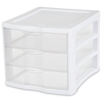 Sterilite 3-Drawer Organizer, White