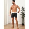 thumbnail image 5 of DARING DIVA Men's Stretch Waistband Boxer Brief Comfortable Solid Underwear 30 Black, 5 of 6