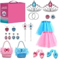 thumbnail image 6 of Princess Dress Up for Girls - Toddler Girls Role play for 3 4 5 6 7 Year Old - Pretend Play Birthday Gifts - Princess Dress Up for Girls 3-6, 6 of 7