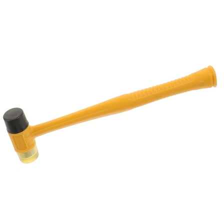 KONTONTY Yellow Plastic Hammer with Dual Head Tips for Home Use and Tapping Crafts 7 Inch