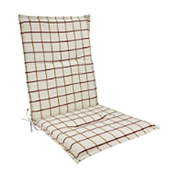 Outdoor Chair Cushion , Waterproof Patio Seat Cushion with Straps and Removable Cover for Garden, Lawn and Patio Furniture(Beige,One Size)