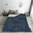 thumbnail image 2 of LNWH Runes Abstract Blue Pattern Throw Blanket, Flannel Sofa Blankets for All Seasons, 40"x30", 2 of 8