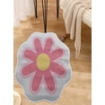 thumbnail image 6 of JilgTeok Flower Shaped Rug, Cute Daisy Rug, Flower Bath Rugs, Round Carpet, Non Slip Water Absorbent Bathroom Mat, Soft Machine Wash Rug Mat for Bedroom Kitchen Bathroom Toilet Floors(23.62*23.62in), 6 of 6