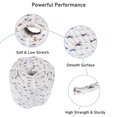 thumbnail image 3 of 5/8 in Polyester Rope 150 FT Nylon Pulling Rope Arborist Rigging Rope Sailing Rope for Camping Swings Arborist Gardening Marine White/Gray/Blue, 3 of 9