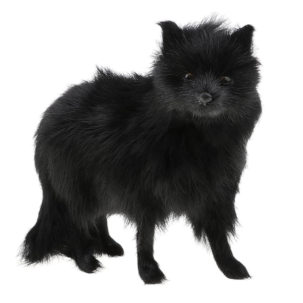 Juguete de Simulación de Animales de Peluche de Colecciones Adorno para Hogar Dormitorio Negro