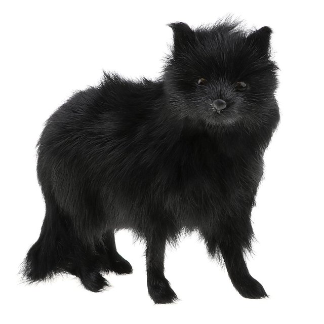 Juguete de peluche relleno , animal de s realistas, de cumpleaños para niños, 4 para elegir Negro