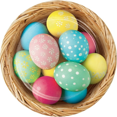 Easter Bunny and Basket Dessert Plates, 24 Count for 24 Guests