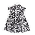thumbnail image 2 of Juslio Girls Dresses Black Kids Flower Clothes Sleeveless Print Casual Little Girl Dresses, 2 of 3
