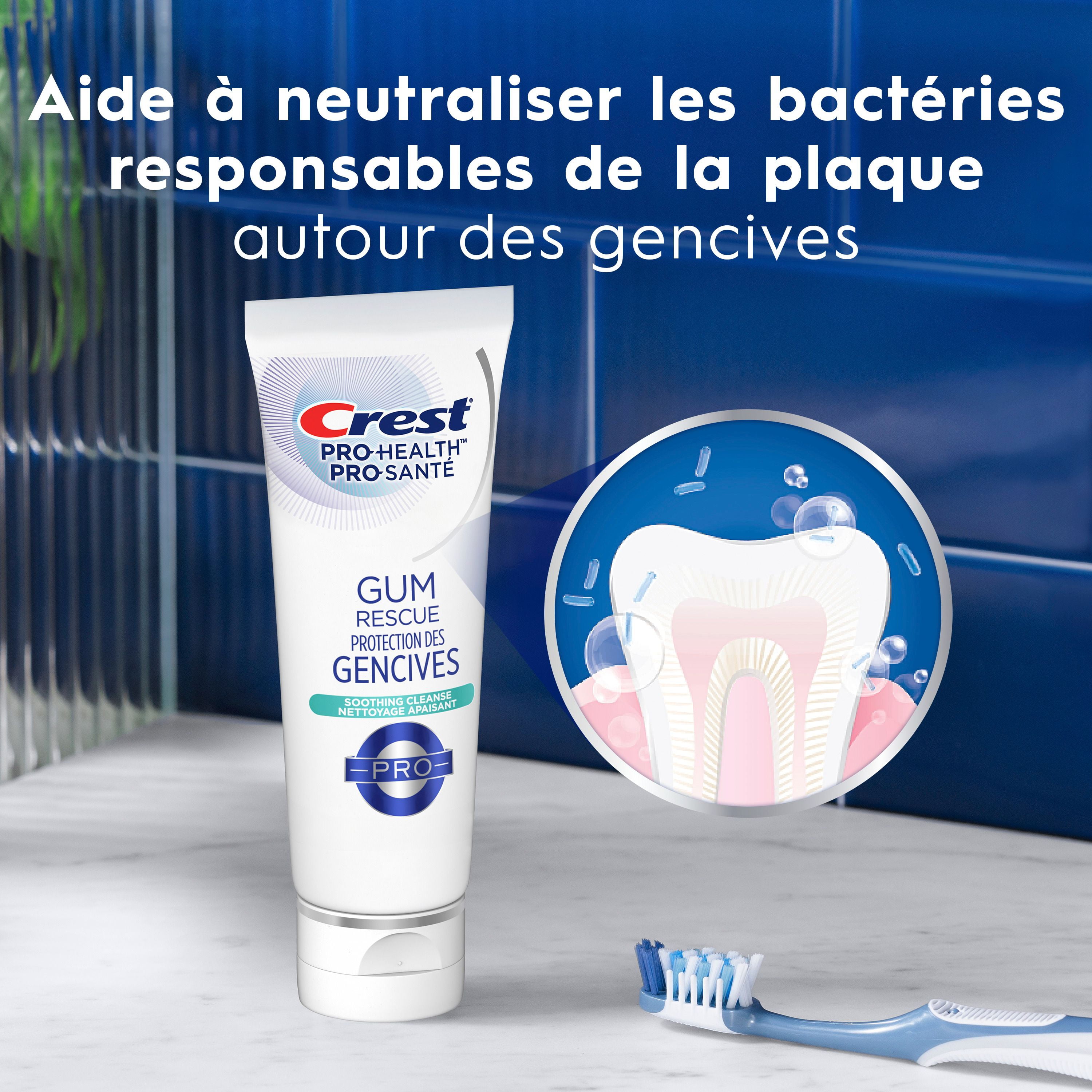 Crest Pro-Health Gum Rescue Toothpaste- Anticavity, Antibacterial Flouride Toothpaste, Clinically Proven Healthier Gums.