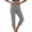 Gray, variant on Bloomae Linen Capri Pants for Women Wide Leg Comfy Lightweight Casual Side Slit Summer Beach Elastic High Waist Capris Cropped Lounge Trousers with Pockets