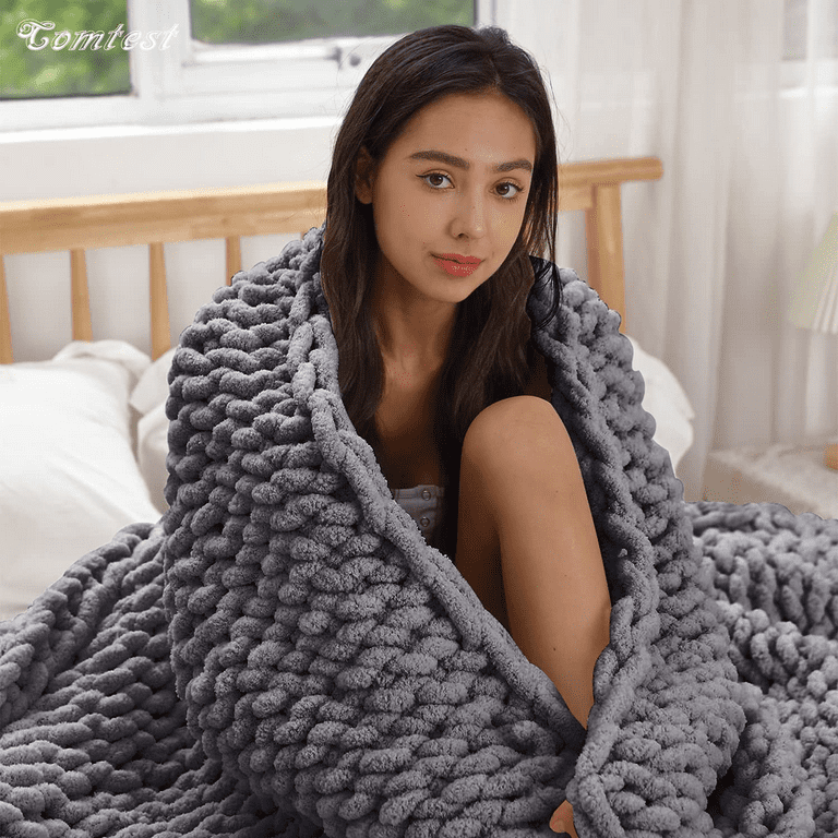 King size chunky online knit blanket diy