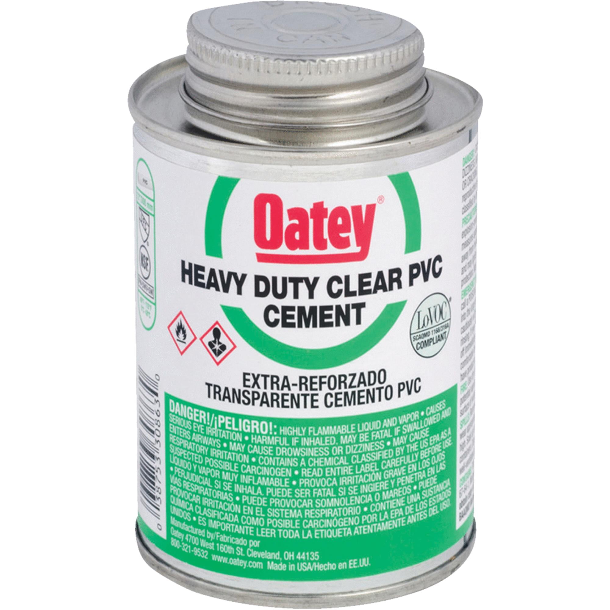 Oatey 30850 Solvent Cement, 4 oz Can, Liquid, Clear