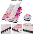 thumbnail image 4 of zukof Folio Stand Case for T-Mobile REVVL Tab 2 10.1 Inch Tablet 2025 - Lightweight Folding Slim PU Leather Protective Cover (Marble Pink), 4 of 6