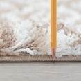thumbnail image 2 of Tayse Jersey Shag Shag Area Rug JRS1208 Contemporary Tan Lines Dotted 5' 3" x 5' 3" Round, 2 of 2