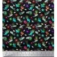 thumbnail image 1 of Soimoi Poly Georgette Fabric Coral,Whale & Starfish Ocean Decor Fabric Printed Yard 52 Inch Wide, 1 of 3