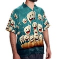 thumbnail image 2 of Tiny teeth Men's Short Sleeve Casual Printed Button Down Beach Shirts - Summer Fashion Tops, 2 of 6