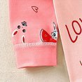 thumbnail image 4 of TOWED22 Toddler Baby Boy Set Clothes Long Sleeve Cute Print Tee Sweatpants Elastic Waist Casual Winter Outfits 2Pcs(Pink,6-12 M), 4 of 6