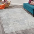 thumbnail image 2 of Vintage Decorative Rug, Nostalgic Bohemian Ornaments in Soft Cold Tones Abstract Antique Neutral Grunge, Quality Carpet for Bedroom Dorm and Living Room, 6 Sizes, Blue Grey, by Ambesonne, 2 of 4