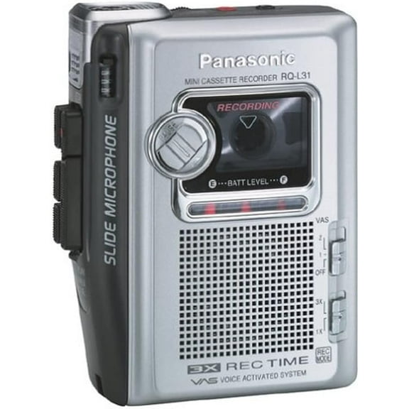 Pre-Owned Panasonic RQ‑L31 Portable Cassette Recorder with Slide Microphone
