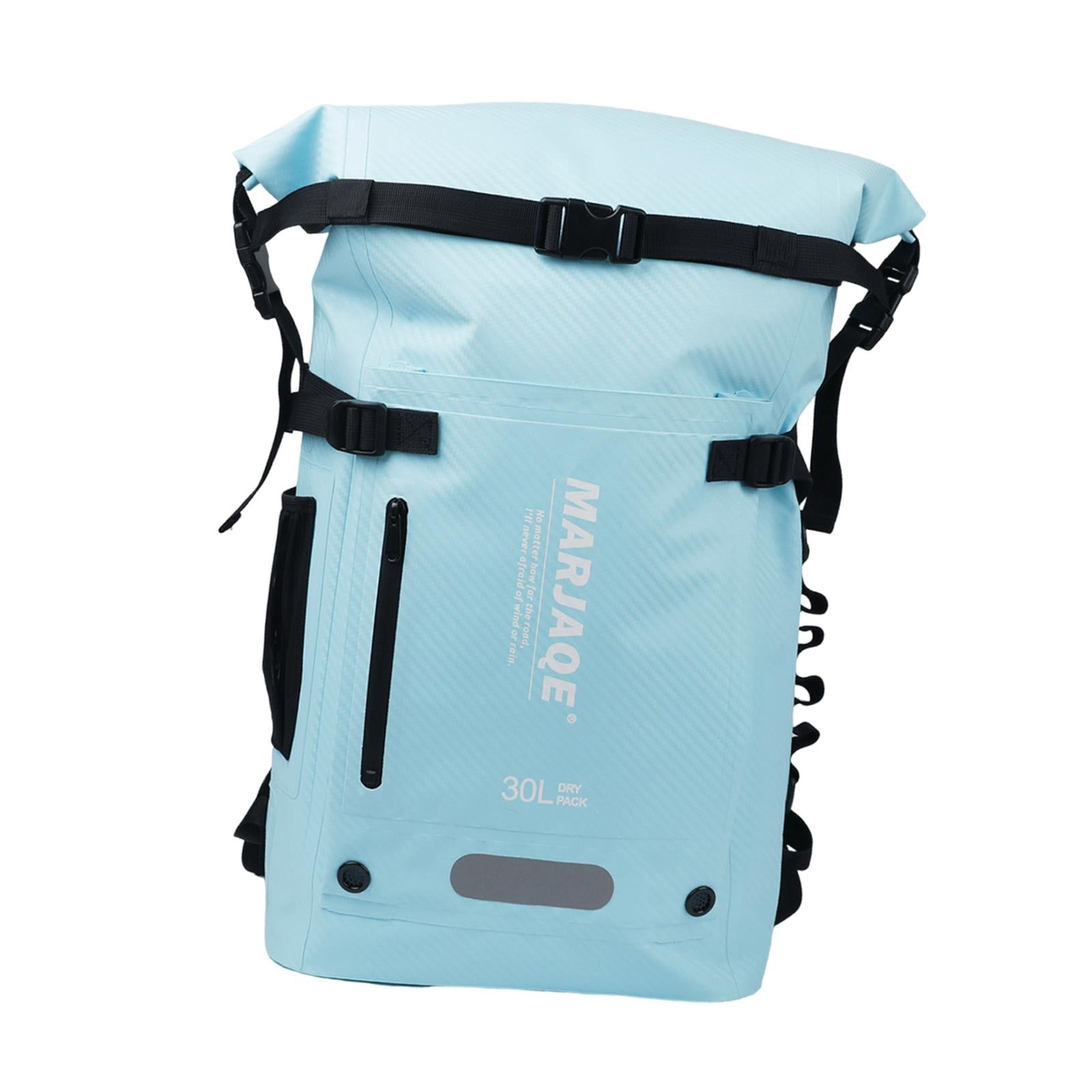 figatia 30 Liters Swimming Backpack Dry Bag for Snorkeling Rafting Multi Compartment Blue