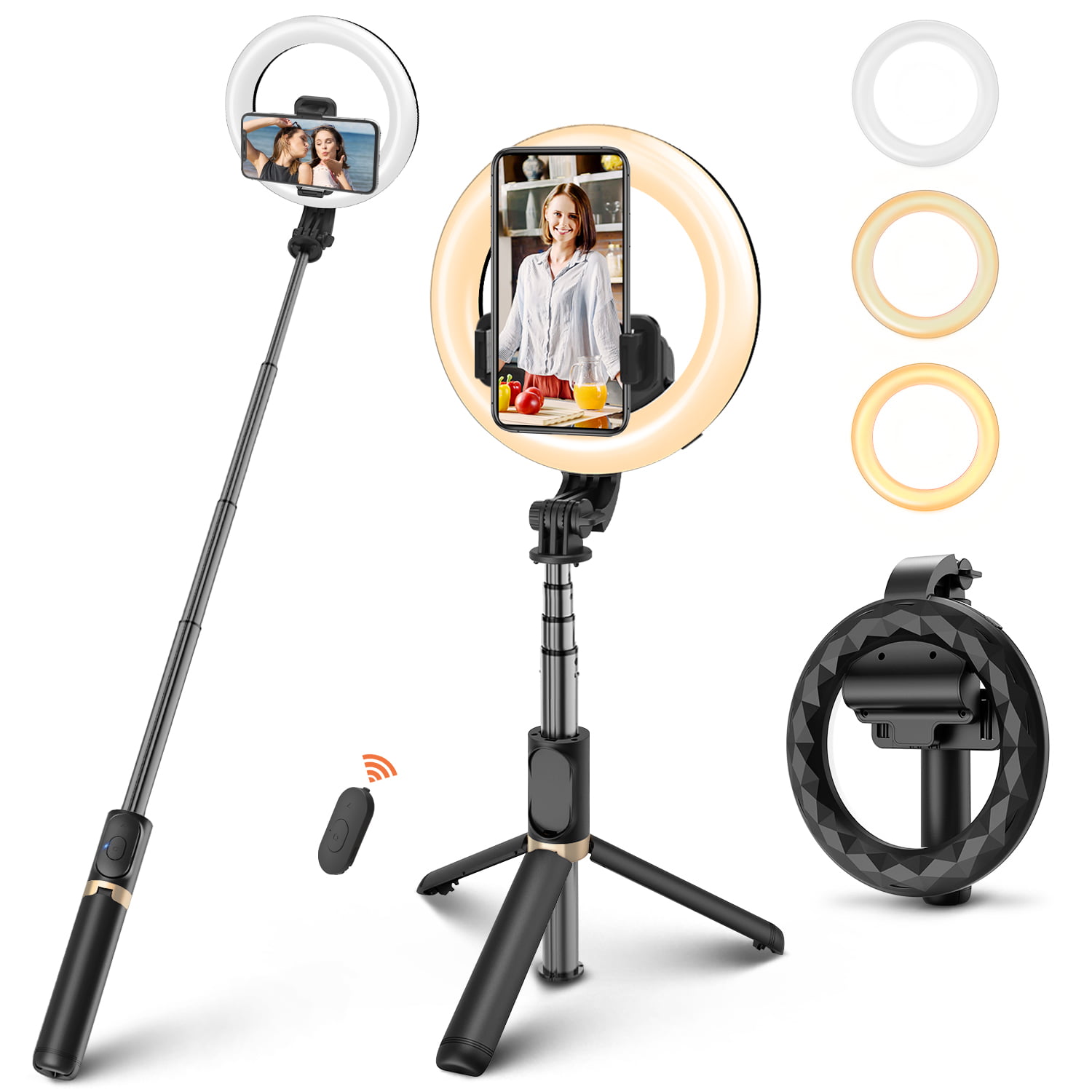 Bowens Selfie Ring Light with Tripod Stand and Phone Holder Artoful Selfie Stick 
