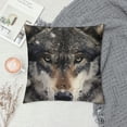 thumbnail image 2 of Orinice Wolf Snow Portrait Graphic Decorative Cushion Throw Pillow Cover Winter Pillowcase 1PC 24x24in, 2 of 5