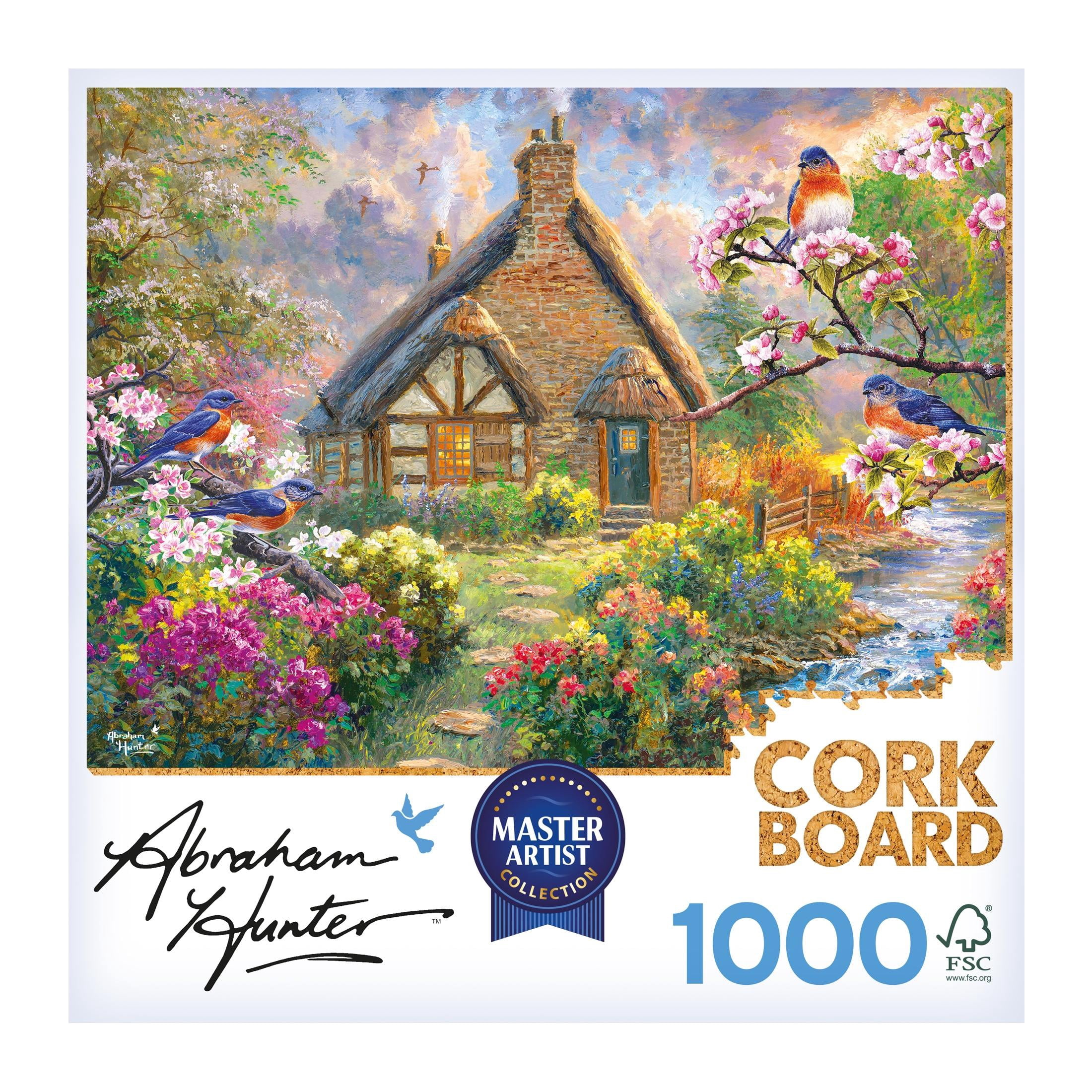RoseArt Abraham Hunter 1000-Piece Cobblestone Creek Cork Adult Interlocking Jigsaw Puzzle
