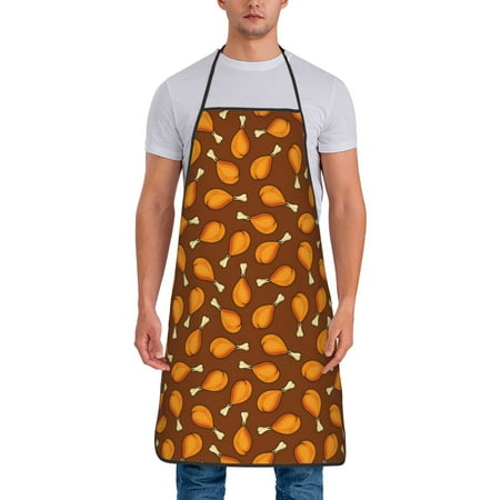 

Matuu Chicken Legs 1 for Cooking Apron for Men and Women Adjustable Strap and Waist Ties for Baking Cooking Gardening