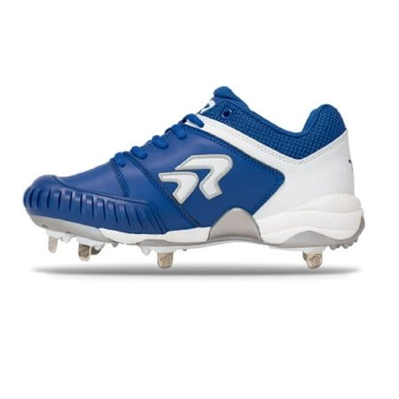 UPC: 0840238712128 | Ringor Flite Softball Metal Spikes with Pitching Toe- Royal