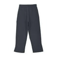 thumbnail image 5 of Mwjwdo 2025 Linen Pants Big Girls High Waist Elastic Drawstring Lounge Trousers Kids Casual Lightweight Side Split Summer Beach Pants Dark Gray 10 Years, 5 of 7
