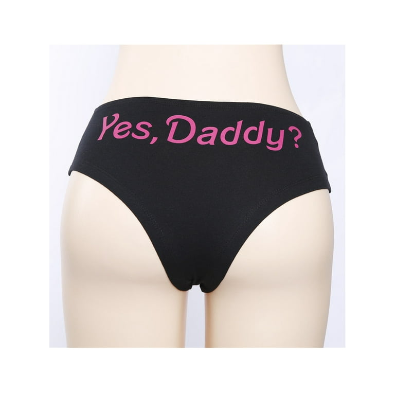 Women's Cute Underwear  Yes, Daddy? Letter Printed Underpants