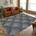 thumbnail image 2 of Hasoo Modern Arches Area Rug Mid Century Modern Bedroom Living Room Decor Floor Rug 5' x 7' Black, 2 of 5