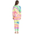thumbnail image 3 of Just Love Women's Tie Dye Two Piece Thermal Pajama Sets (Tie Dye Neon White, Medium), 3 of 3