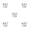 thumbnail image 1 of Injueey Boda compromiso cumpleaños fiesta pastel decoración portátil lavable Mousse pasteles decorativos Topper pastelería plata Type2 NO2, 1 of 6