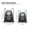 thumbnail image 5 of Yiaed Modern Abstract Colorful Skull C Print Drawstring Bags Drawstring Backpack Bulk String Back Pack Gym Sport Bag-Medium, 5 of 5