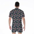thumbnail image 2 of Pink Axolotl Pattern Short Sleeve Men'S Rompers, Axolotl Casual Summer Jumpsuits Outfit, 2 of 4