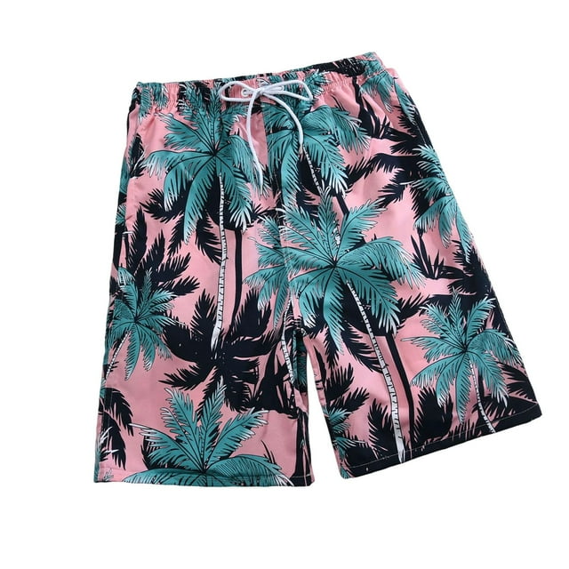 Bañador Para hombre Sunnimix sin forro de malla suelto grande de Secado rápido estampado XL rosa