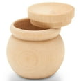 thumbnail image 2 of Bean Pot Wood Trinket Box 2-inch x 2-1/4-inch, Pack of 10 DIY Memory Box, Craft Wood Box Unfinished to Paint for Decor, by Woodpeckers, 2 of 8