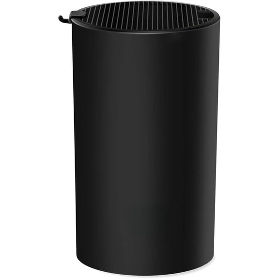 Universal Knife Block Holder Without Knives, Round Kitchen Knife Holder, Detachable Knife Storage for Easy Cleaning-Black