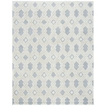 SAFAVIEH Martha Stewart Lucia Shag Area Rug, White/Light Grey, 8' x 10'