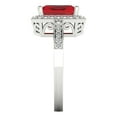 thumbnail image 3 of Halo Engagement Ring for Women - 2.78ct Simulated Ruby in 14K White Gold Promise Ring, 3 of 6