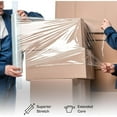 thumbnail image 4 of MMBM Stretch Wrap with Extended Core Handles, 4 Pack, 30 Inch x 1000 Feet, 80 Gauge, Clear, Large Plastic Cling Film for Pallets Moving & Packing Materials, 4 of 7