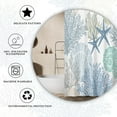 thumbnail image 5 of Tritard Extra Long Shower Curtain Decorative Nautical Coastal Starfish Seashell Beach Bath Curtain Waterproof Fabric Ocean Themed Decor for Bathroom with 12 Hooks, 72 x 84, Blue, 5 of 6