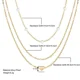 thumbnail image 5 of LATS Multilayer Pearl Cross Love Heart Pendant Necklaces for Women Gold Color Fashion Collarbone Neck Chain 2024 Trend Jewelry, 5 of 5