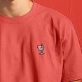 thumbnail image 5 of Dalix Spritz Midweight Garment Dye Soft Tee Short Sleeve Cotton Shirt Mens in Flamingo M Medium, 5 of 5