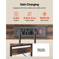 thumbnail image 4 of VEVOR Kitchen Bakers Rack, 5 ft Power Cable Bakers Rack with Power Outlet, Kitchen Stand with X-Shaped Support Bar, 10 S-Shaped Hooks, Coffee Bar Stand for Dishes, Spice Bottles, Built-In Power Strip, 4 of 9