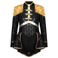 thumbnail image 3 of YONGHS Combinaison de Cirque pour Filles Halloween Enfants Manches Longues Sequins Justaucorps Robe Danse Noir 14, 3 of 7