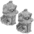 thumbnail image 5 of GOOHOCHY Chinese Sandstone Lion Ornaments for Decor Wealth Prosperity Handicrafts 1 Pair Suitable Size, 5 of 8