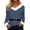 Blue, variant on Funny T-Shirts For Women Print Long Sleeve With Collar Elegant Holiday Party Festive Blouse Winter Gift Tops